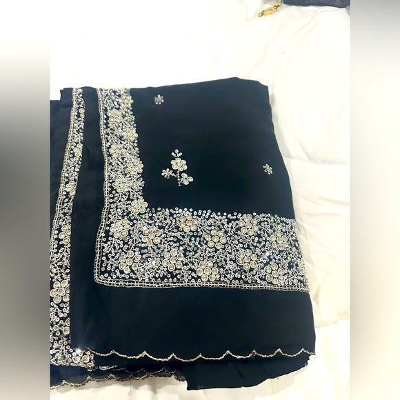 Indian Party Wear Saree &Blouse - Picture 1 of 6